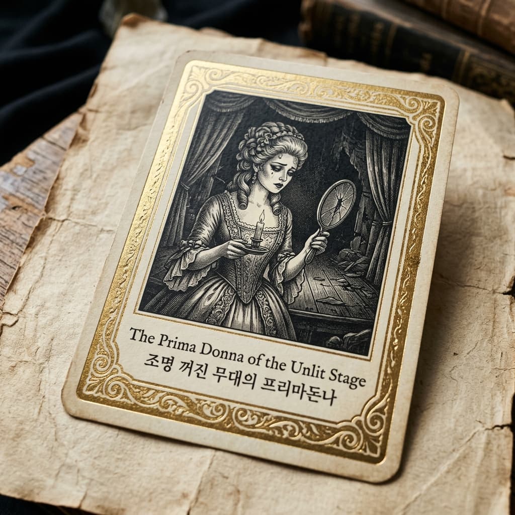 조명 꺼진 무대의 프리마돈나